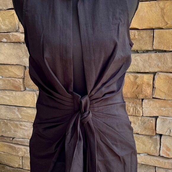 Crosby St Black Plunging Shirt Dress by Choosy NWT Size 0 - Picture 2 of 5